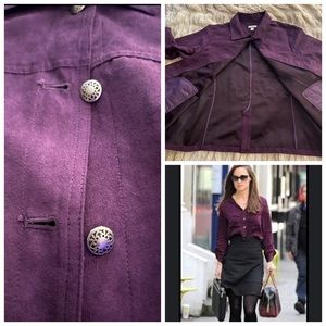 CROFT & BARROW FAUX  SUEDE BUTTON
DOWN SHIRT.